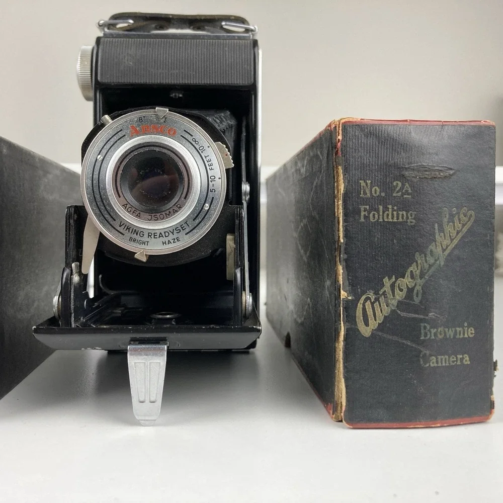VINTAGE ANSCO VIKING‎ READYSET 120 ROLL FILM FOLDING BELLOWS CAMERA 1952-59
